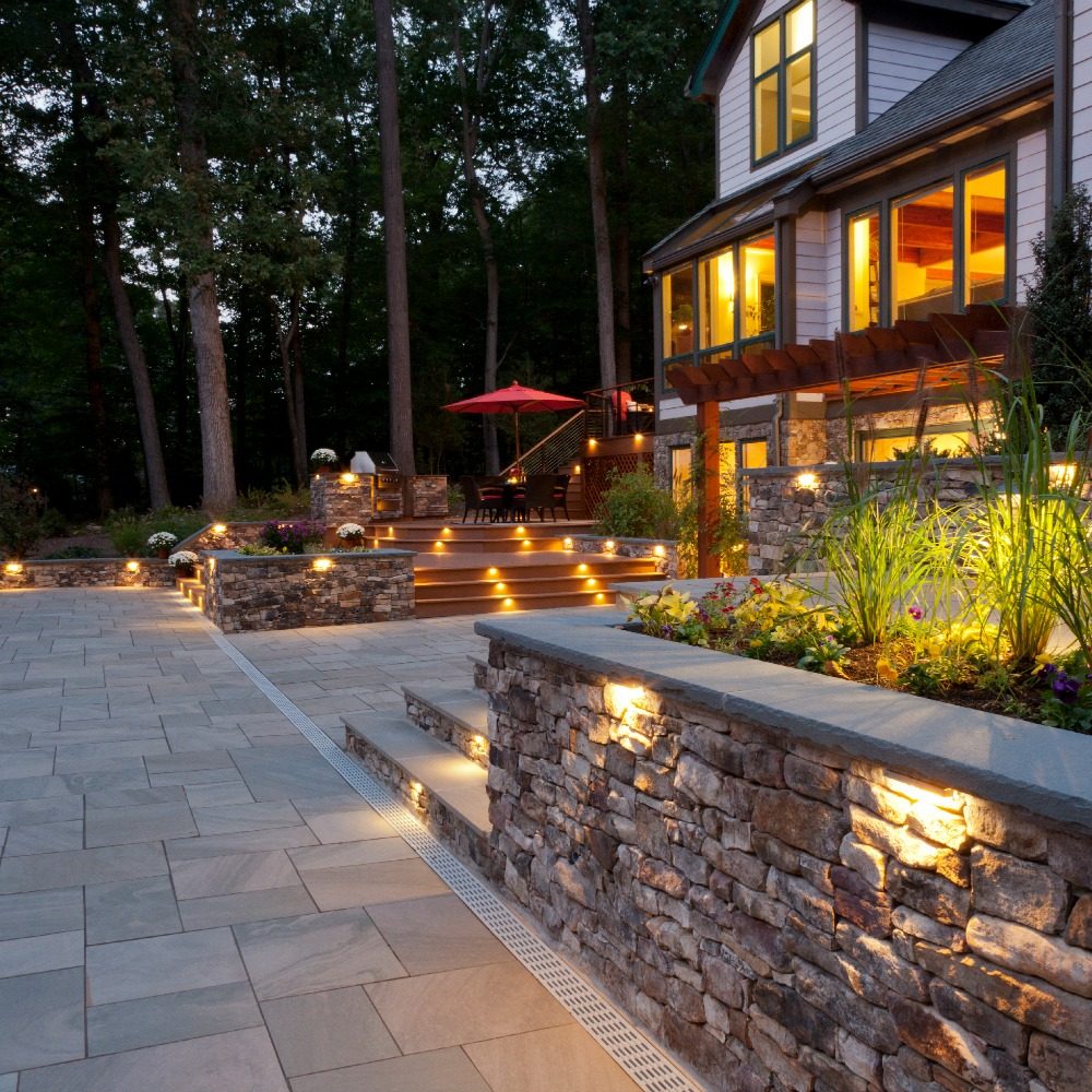 pathway and wall hardscape lights